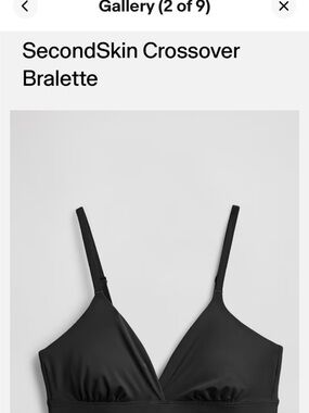 GAP SecondSkin Crossover Bralette — Black Size XL NWT!